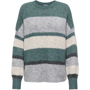Jacqueline de Yong Trui Jdyzoey Life On Colorblock Pull 15359620 Sea Pine/lgm/birch Melange/dgm Dames Maat - S