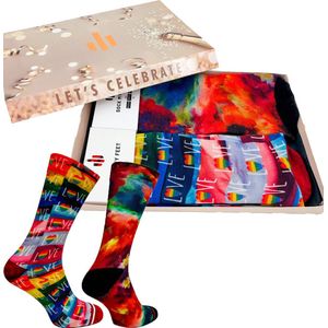 Sock My Feet geschenkdoos sokken heren 39 42 - cadeau voor man - duurzaam - naadloos - LHBTIQ Dreamy