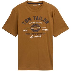 TOM TAILOR - Shirt - Donkerblauw - Ronde Hals - Halve Mouw