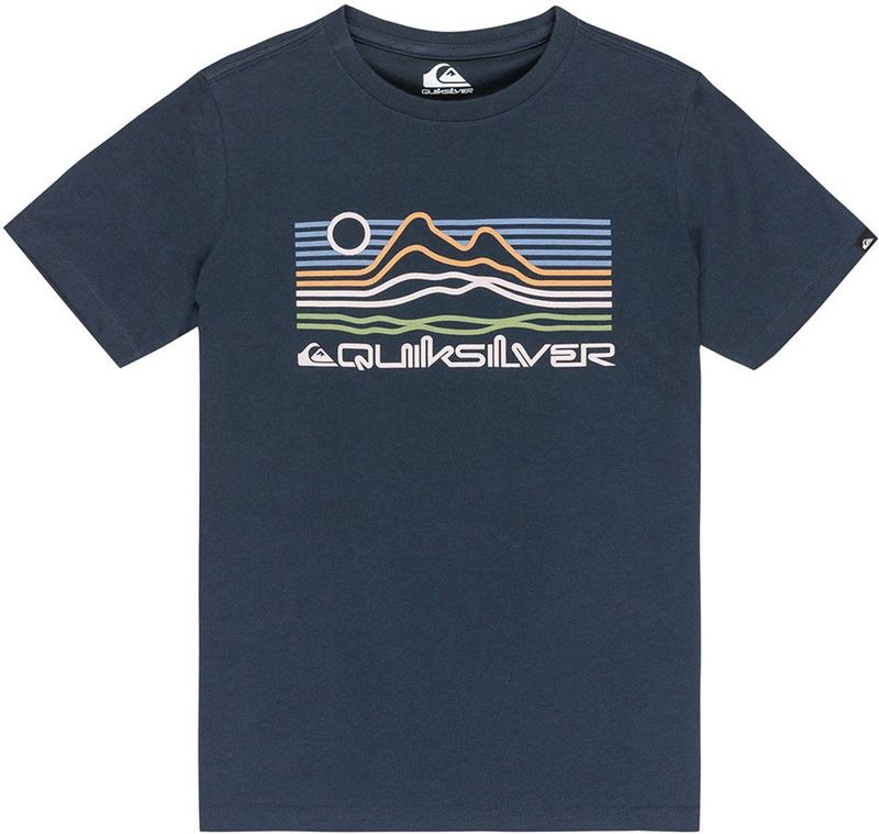 Quiksilver - Ev Light Waves - T-shirt - Blauw - Korte Mouwen - Jongens 16 Years