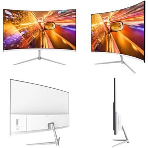 Stemily Monitor - Beelscherm - PC - 24-inch - Geboren Scherm - Gaming - 2ms & 75Hz - 2800R Kromming - 98% sRGB & 3000:1