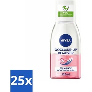 25 x NIVEA - Oogmake-up Verwijderaar - Verzorgend - Voor waterbestendige make-up - Met Vitamine C - 125 ml -