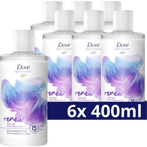 Dove Bath Therapy Badschuim & Douchegel - Renew - met Pro-Peptide Technologie - 6 x 400 ml