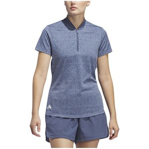 Adidas Ultimate365 Jacquard Korte Mouw Poloshirt Voor Dames Grijs M Vrouw