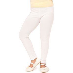 Merry Style MS-MS10-130-LE Meisjes Lang Leggings - Sport - Vrijetijdsbroek - Lang – Viscose - Sporbroek - Yogabroek - Ecru - 110