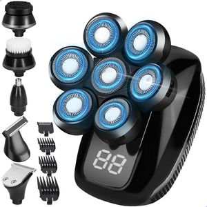 Verenzo 7 in 1 Scheerapparaat Mannen - Gezicht en Hoofd Trimmer - Nat en Droog Shaver - Neustrimmer - Hoofd Scheerapparaten – Head Shaver - Elektrische Shaver