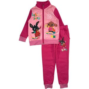 Bing Bunny & Sula Let's play joggingspak / huispak / vrijetijdpak donker roze maat 128