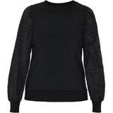 usha - FESTIVAL - Sweatshirt - Zwart - Lange Mouw - Normale Pasvorm