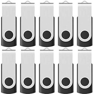 QTTVBTNA USB Sticks 16GB – Voordeelset 10 stuks – Geschikt voor Bedrijf, School & Privé
