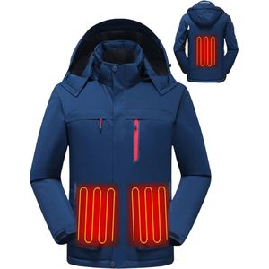 Verwarmde Jas - Heating Jacket - Thermo Jas - Elektrische Kleding - Jas Met Verwarming - Extra Comfortabel - Heren - Maat XXL - Blauw