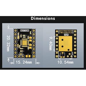 Stappenmotorstuurprogramma TMC2208 V3.0 met Koellichaam voor 3D-printers - 2 Stuks