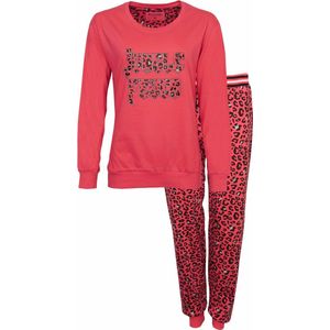 Irresistible Dames Pyjama - Lange Mouwen - Rood - Maat XL