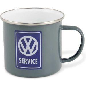 VW T1 Bus Emaille Mok 500ml - VW Service/grijs