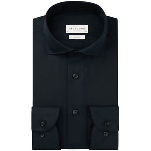 Profuomo - Overhemd - Blauw - Lange Mouw - Strijkvrij