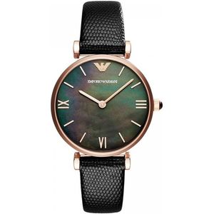 Emporio Armani Gianni T-Bar horloge  - Zwart