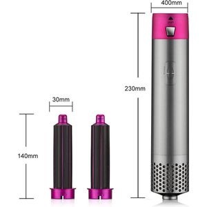 Airstyler Krultang 5 in 1 - Multistyler Föhnborstel - Kort & Lang Haar - Rozen Zilver