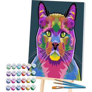 LANNOO CREATIVE SETS - Cat Paint By Numbers
