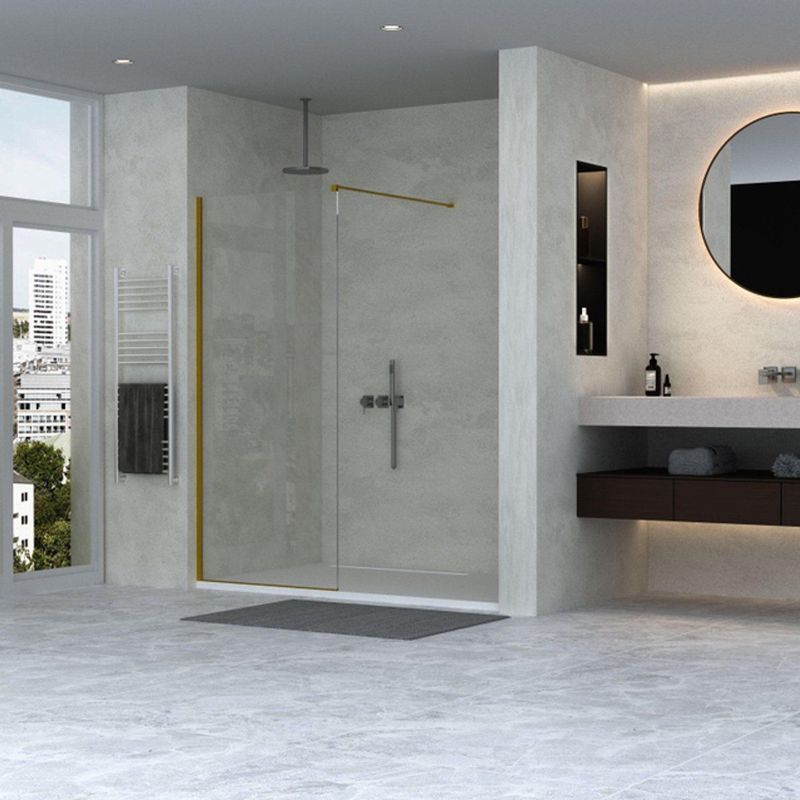 Adema - Sparkle 2.0 - Inloopdouche - 90x200cm - Helder Glas - Goud Mat