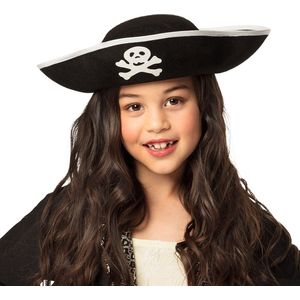 Boland - Kinderhoed Kapitein Zwart - 58 - Kinderen - Jongens en meisjes - Piraten