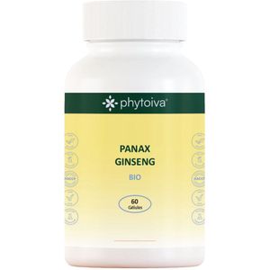 Phytoiva Panax Ginseng Capsules | Voedingssupplement | 10% Ginenoside | Laboratorium Getest | 500mg | 60 veggie capsules