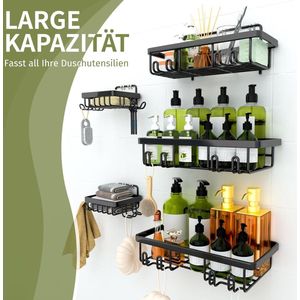 badkamerrek wandrek badkamer plank douchemand badkamer organizer doucheplank plank voor badkamer ,Set of 5
