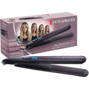 Stijltang Sleek & Curl - Haar Krullen en Steilen - 2-in-1-stijltang met Afgeronde Platen S6505