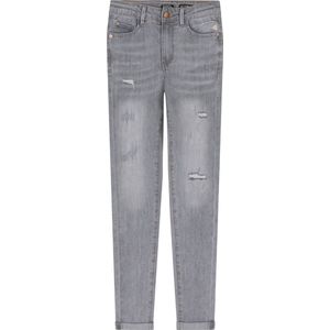 Meisjes jeans broek Lois high waist - Light grijs denim