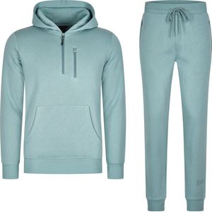 Mario Russo Trainingspak Achilles - Huispak - Joggingpak - Hoodie - Stone Blue - XXL