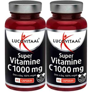 Lucovitaal Super Vitamine C 1000mg Vegan - 2 x 60 Capsules - Voordeelverpakking