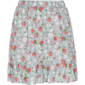 myMo - A-lijn Rok - Aardbeienprint - Minilengte - Hoge Taille