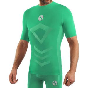 Thermisch compressieshirt voor heren, korte mouwen, sportondergoed