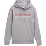 TOM TAILOR - Sweatshirt - Grijs - Capuchon - Lange Mouw