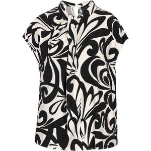 DreiMaster - Blouse - Met Strikceintuur - Kapmouwen - Bloemenprint