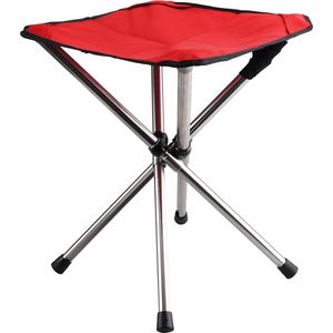 Goodivery ® Draagbare kruk, kampeerkruk, opvouwbaar en lichtgewicht (rood - L)