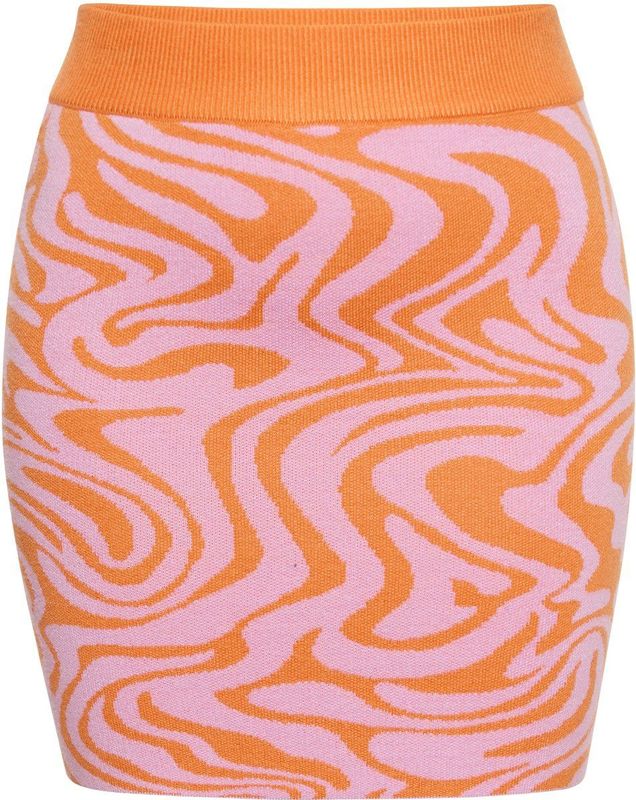 myMo - Rock - Gebreid - Minirok - Hoge Taille - Jacquardpatroon