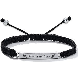 Luxe As Armband - Verstelbaar - 16-28 CM - Met Ashanger - Voor As, Haren of Parfum - Assieraad - Gedenksieraad - Urn - Incl. As vuller en Opbergzakje - Always with me