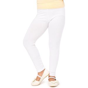 Merry Style MS-MS10-130-LE Meisjes Lang Leggings - Sport - Vrijetijdsbroek - Lang – Viscose - Sporbroek - Yogabroek - Wit - 146