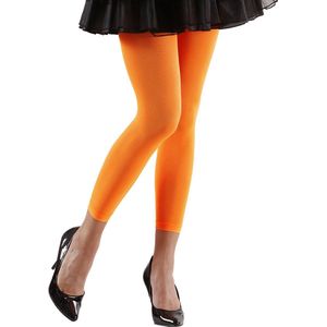 Widmann - Jaren 80 & 90 Kostuum - Basis Legging Oranje Vrouw - Oranje - One Size - Carnavalskleding - Verkleedkleding