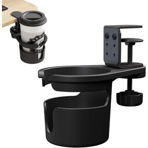 Provento - Bekerhouder Bureau Anti-Morsen 360 Graden Draaibaar Verstelbaar Tafel Thuis Kantoor Zwart