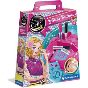 Clementoni - Crazy Chic - Maak Je Eigen Glittertatoeages Set - Hobbypakket