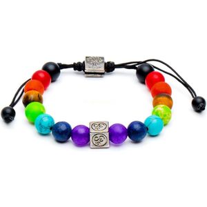 Badu Chakra - Verstelbare Chakra Armband - Zuiverheid - Frosted Ohm