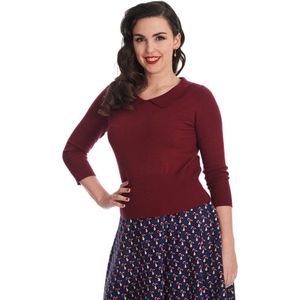 Banned - Sweet Scallop Gebreide trui - XL - Bordeaux rood