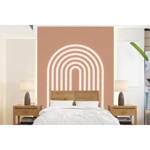 Abstract - Kunst - Regenboog - Wit - Bruin - Behangpapier