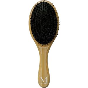 MOONIE'S® Haarborstel - Bamboe - Rond - Acetaat - Dubbele borstelharen - Houtlook