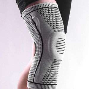 Kniebrace - Kniebandage - Kniebescherming - Knieband - Knie hulp - Knie massage - Grijs - Maat L
