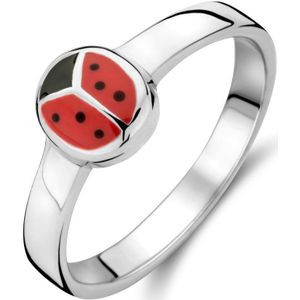 Ring Lieveheersbeestje Zilver Gerhodineerd