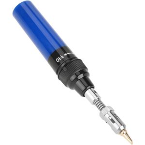 Gas Soldeerbout Set 1300℃ Draadloze Micro Torch - Butaangas Blow Torch Soldeerbout Pen - 8ML Vulcapaciteit - 35-45 Min. Gebruik - Blauw .