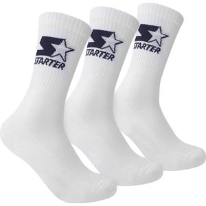 Starter - 3-Pack Crew Socks - Sportsokken - 43 - 46 - Wit