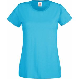 Fruit Of The Loom Dames / Vrouwen Damens-Fit Valueweight T-shirt met korte mouwen (Azure Blauw)