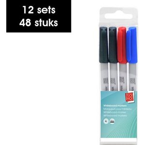 SOHO Whiteboardmarkers 1mm set van 4 - 12 doosjes = 48 stuks